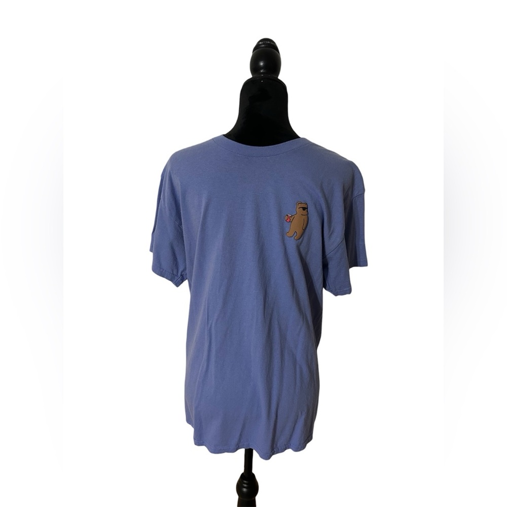 Mens Riot Society Party Bear Solo Cup Light Blue T-Shirt
